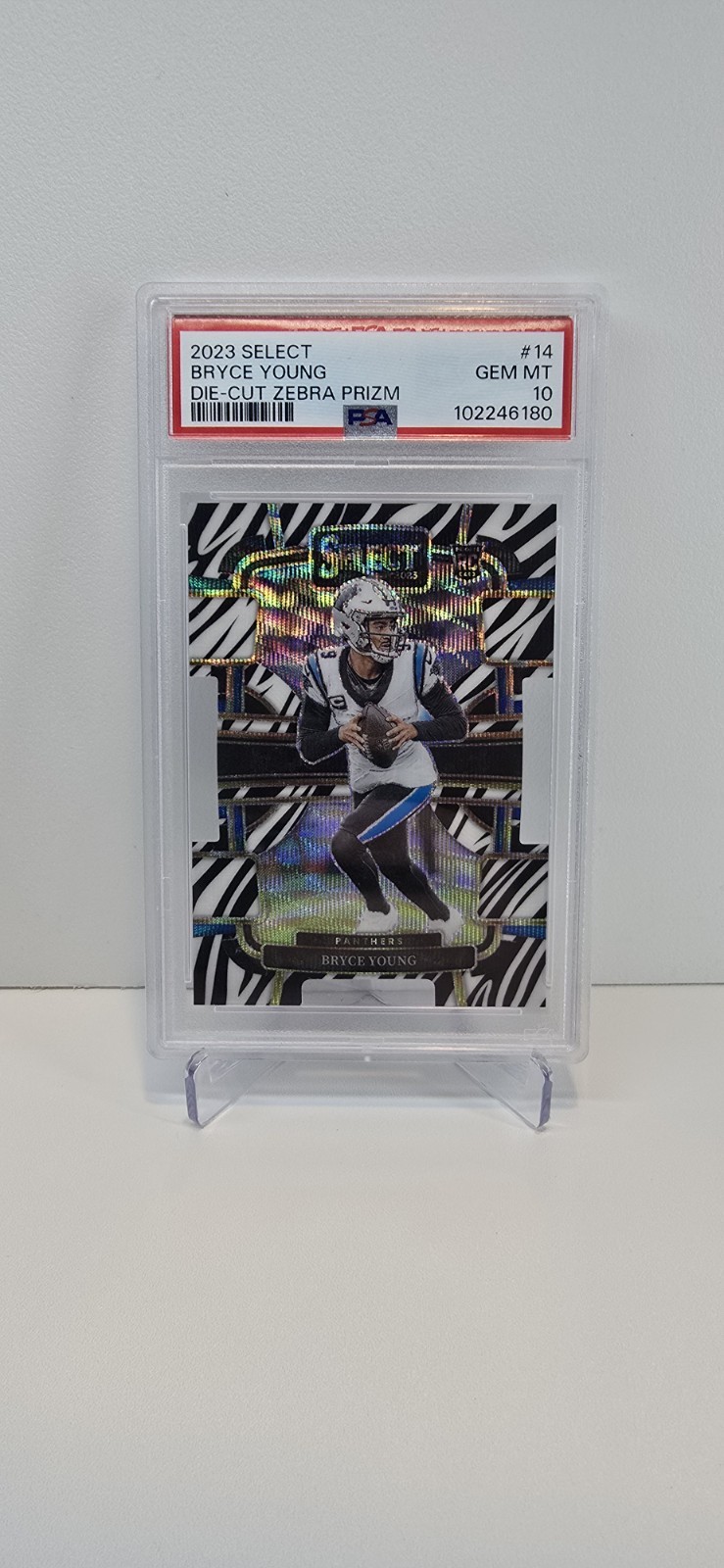 2023 Panini Select Bryce Young Concourse Level Zebra Prizm #14 PSA 10 (RC) SSP!