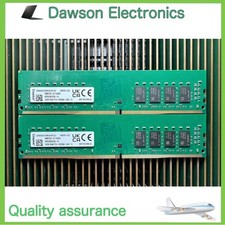 Used Kingston 2 X 16GB DDR4 3200 16G 2Rx8 PC4-3200AA -UA2-12 Desktop DIMM RAM