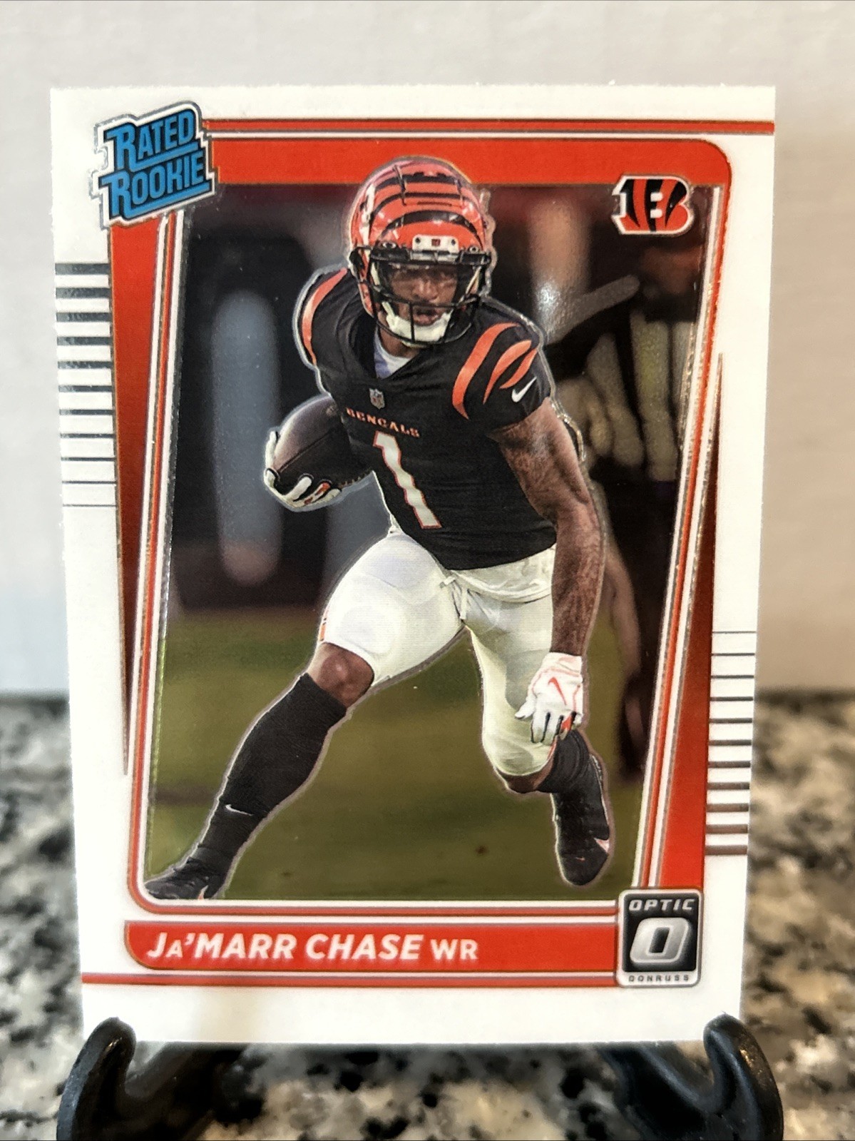 JAMARR CHASE 2021 Donruss Optic Base Rated Rookie Card RC 207 Cincinnati Bengals