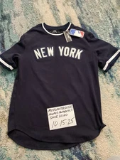 NWT Pro Standard MLB New York Yankees Logo Sleeve Navy Blue T-Shirt Mens Sz M