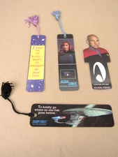 Vintage Lot of 4 Star Trek The Next Generation & Generations Bookmarks 1980-90's