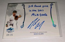 2017 Leaf Trinity Platinum Spectrum Holo foil Nick Allen Auto #A-NA1 /25...A's