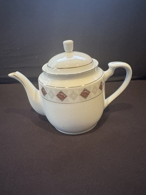 Vintage midcentury fine china teapot with gold trim