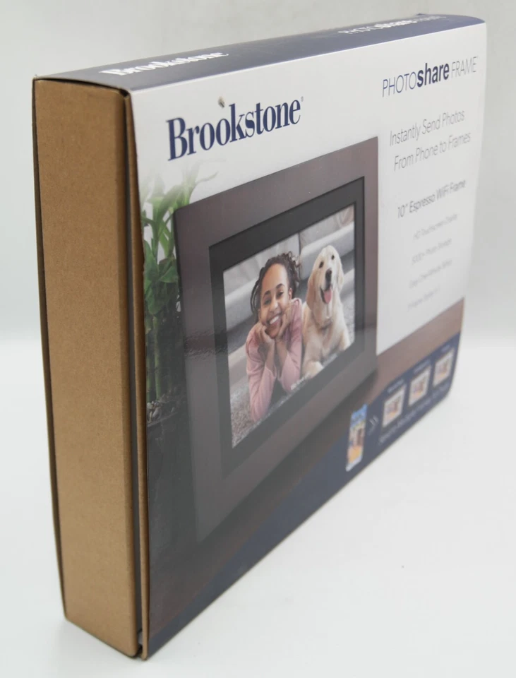 Brookstone PhotoShare Smart Digital Picture Frame 10.1” Black- NEW .. - Image 2 of 4