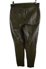 Faux Leather Green Trousers for Women for sale