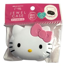 Hello Kitty Jewel Case Pink Ribbon Jewelry Storage Cute Japan Sanrio