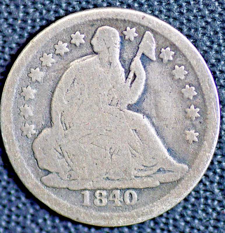 1840O Seated Half Dime Choice Good