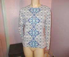 Lands' End iKat Swim Top Size S Rash Guard T-Shirt UPF 50 Long Sleeves Modest