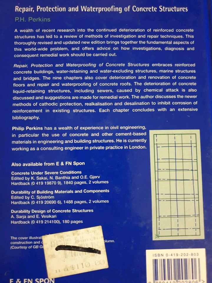 Repair, Protection & Waterproofing of Concrete Structures P. Perkins 3rd E HC - image 3 of 4
