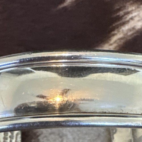 Sterling Silver 925 Cuff Bracelet Signed No Stone Silver Tone Hallmarked - Picture 4 of 6