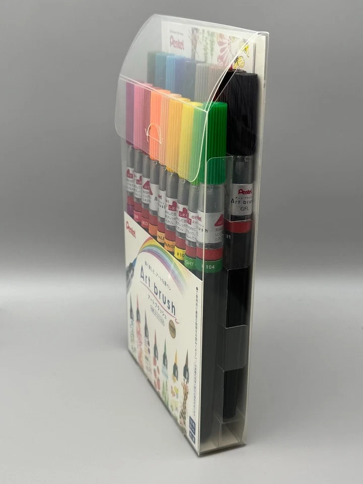 Pentel Color Pincel Pluma Arte Pincel Set de 18 colores XGFL-18ST Nuevo Foto 3 de 4