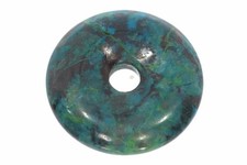  Unikat - Chrysokoll A-Qualität Schmuck Donut Edelstein Anhänger 42mm - 41947