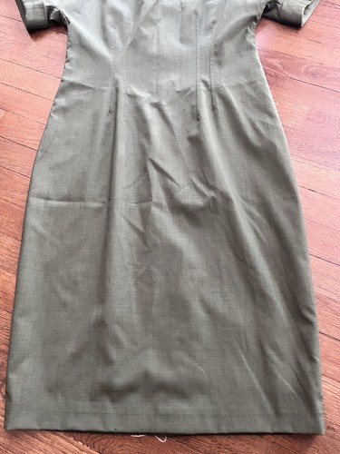 NWT Vintage Loro Piana Brooks Brothers GreenWool Shift Dress Lined $498 Size 10 - Picture 2 of 6