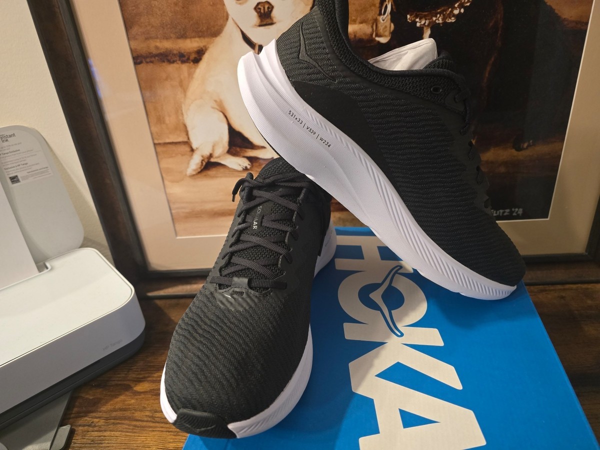 31N24/Size 13 - Hoka One One HOKA Solimar Wide Black White FE1224F Hoka One One HOKA Solimar White W for sale | eBay main image 2