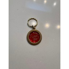 Vintage I Love You Keychain Made in USA NY 1975 Mother’s Day Gift Gold Tone