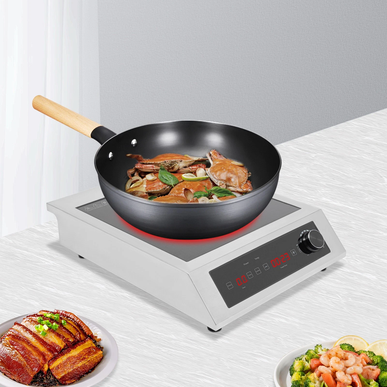 Commercial Induction Cooktop 3500W/110-127V Portable Countertop Electric Stove