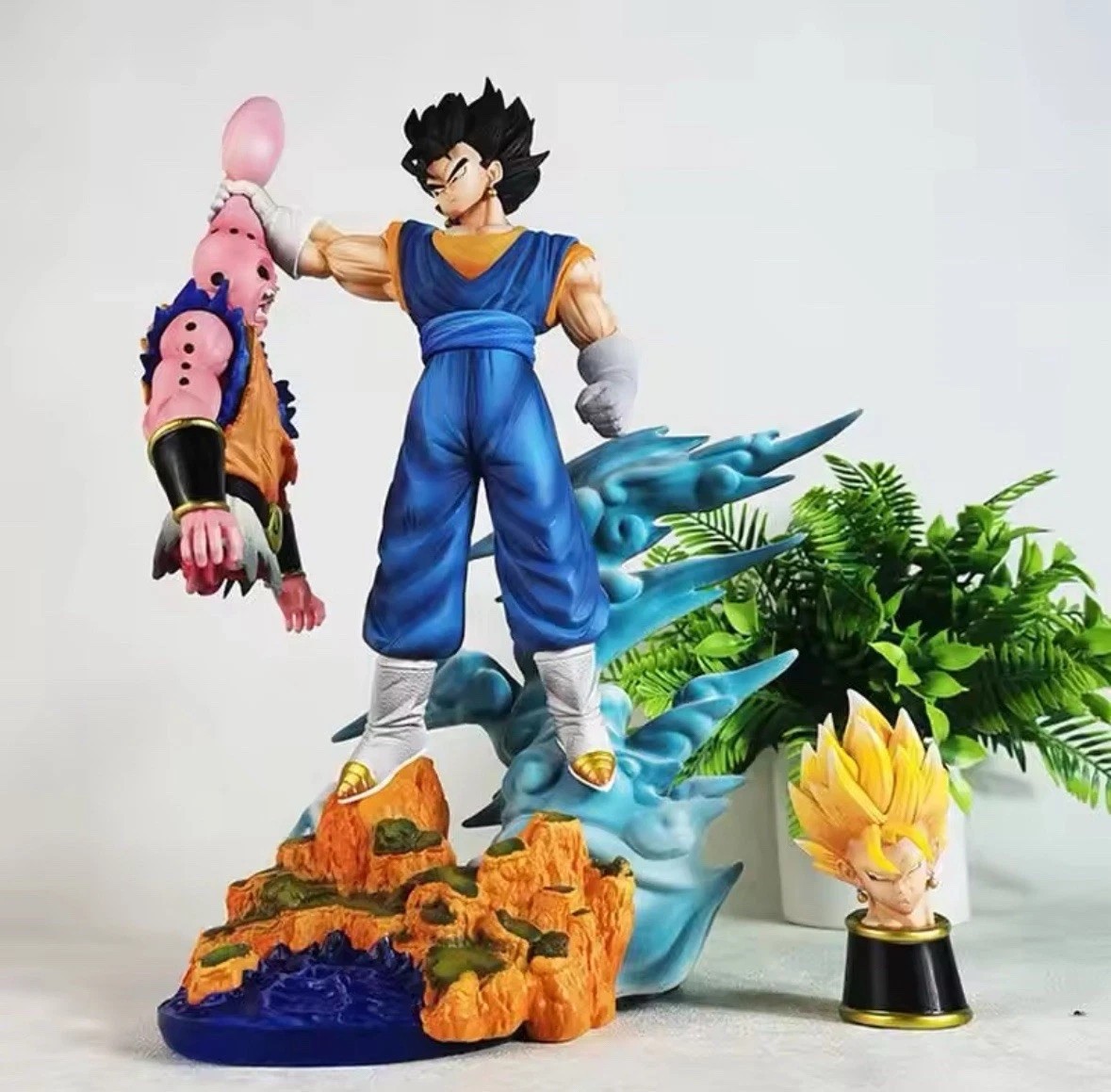 Dragon Ball Figure - Vegito vs Boo Vegetto Figure + EXTRA (33CM) Buu Goku Statue