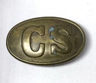 VTG Belt Buckle Confederate Soldier “CS” Solid Brass Replica