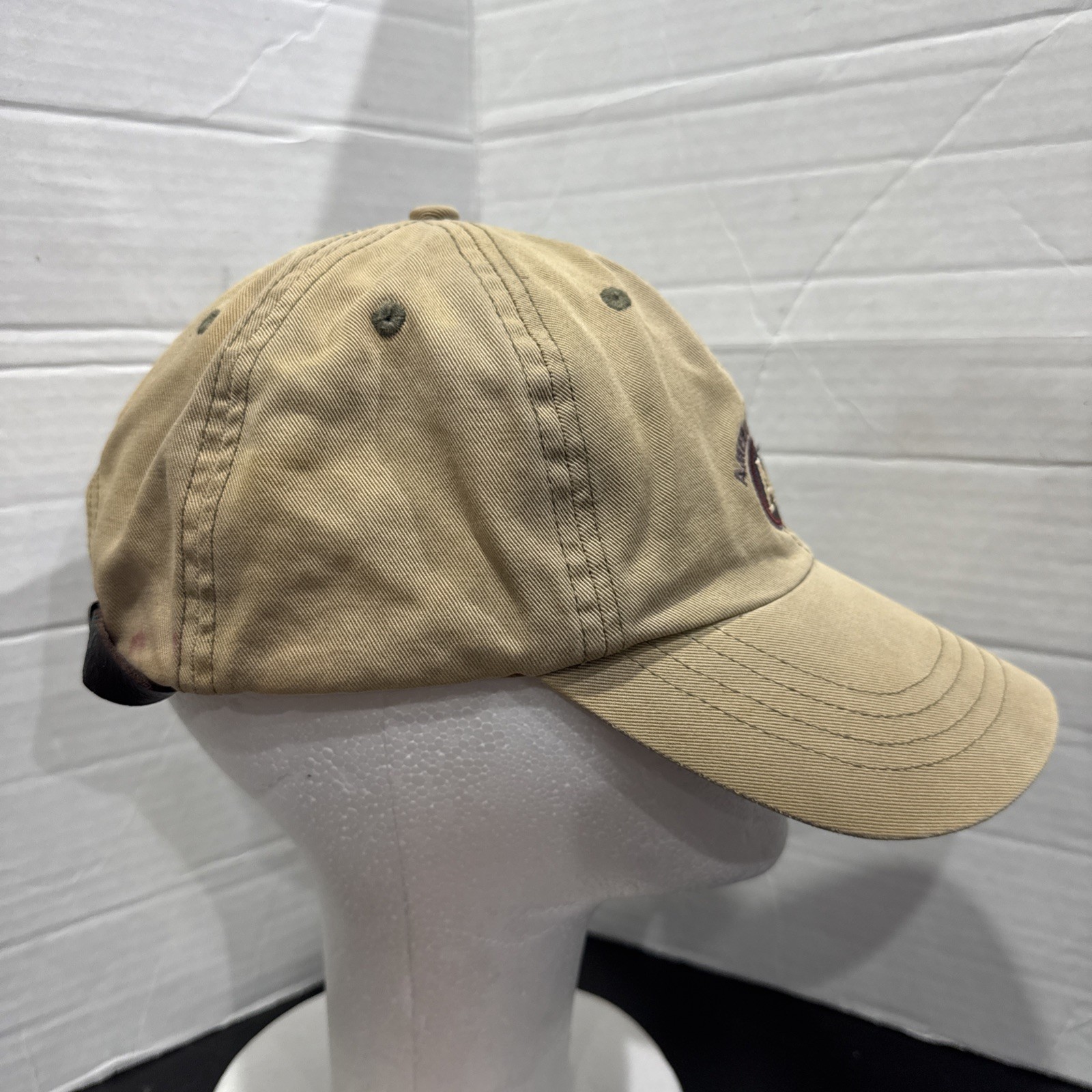American Eagle AE Leather Strapback Baseball Cap - image 4