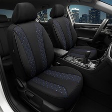 2x Sitzbezüge passend für Mercedes Vito V Klasse (Schwarz-Blau)