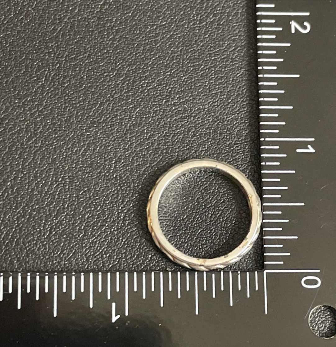 BRIGHTON Stack Ring Silver Tone Band Classic Rope… - image 7