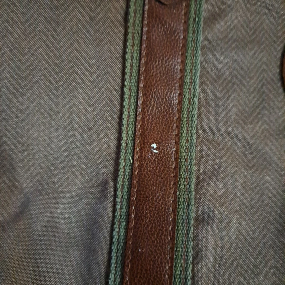 Polo vintage de Ralph Lauren para pasar la noche/llevar. Color-Tonos de marrón/verde. Foto 4 de 4