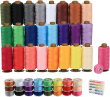 50Pcs Thread for Sewing, 400 Yards Sewing Thread Kit, Prewound Bobbins Hand  Ma