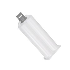 2Pcs 50ml 1:1 Epoxy Gun Adhesive Cartridge 122mm PP Dual Cartridge Gray DIY