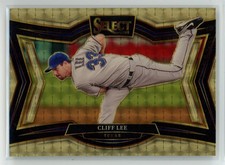 Cliff Lee 2025 Panini Select Gold Vinyl 1/1 Diamond Level #222 Texas Rangers