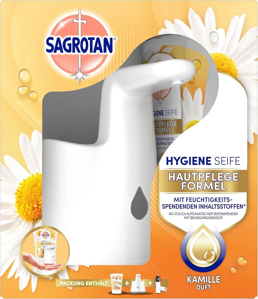 Sagrotan No Touch Automatischer Seifenspender Weiß + Nachfüller Lotusblüte 250ml - Bild 2 von 4