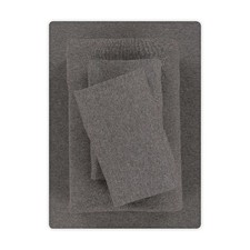 Cotton Rich Extra Soft Jersey Bed Sheet Set Queen Charcoal 4 Pieces
