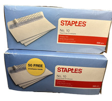 Business Envelopes Security 10 500/Box Staples 4-1/8 x 9-1/2 Lot of 1,000