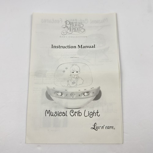PRECIOUS MOMENTS Colección Bebé Cuna Musical Luz Luv n Care 2000 con Caja - Imagen 8 de 18