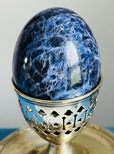 Lapislazuli Ei Stein NachtBlau-Schwarz 5cm 116 Gr. poliert Edelstein Lasurit - Bild 2 von 6