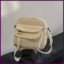 Korean Harajuku Messenger Bags Corduroy Women's Small Shoulder Bag Teenager Girl