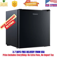 Galanz 1.7 Cu ft Single Door Mini Fridge GL17BK, Black, New