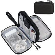 Electronic Organizer, Travel Tech Pouch Bag, Cable Organizer Black