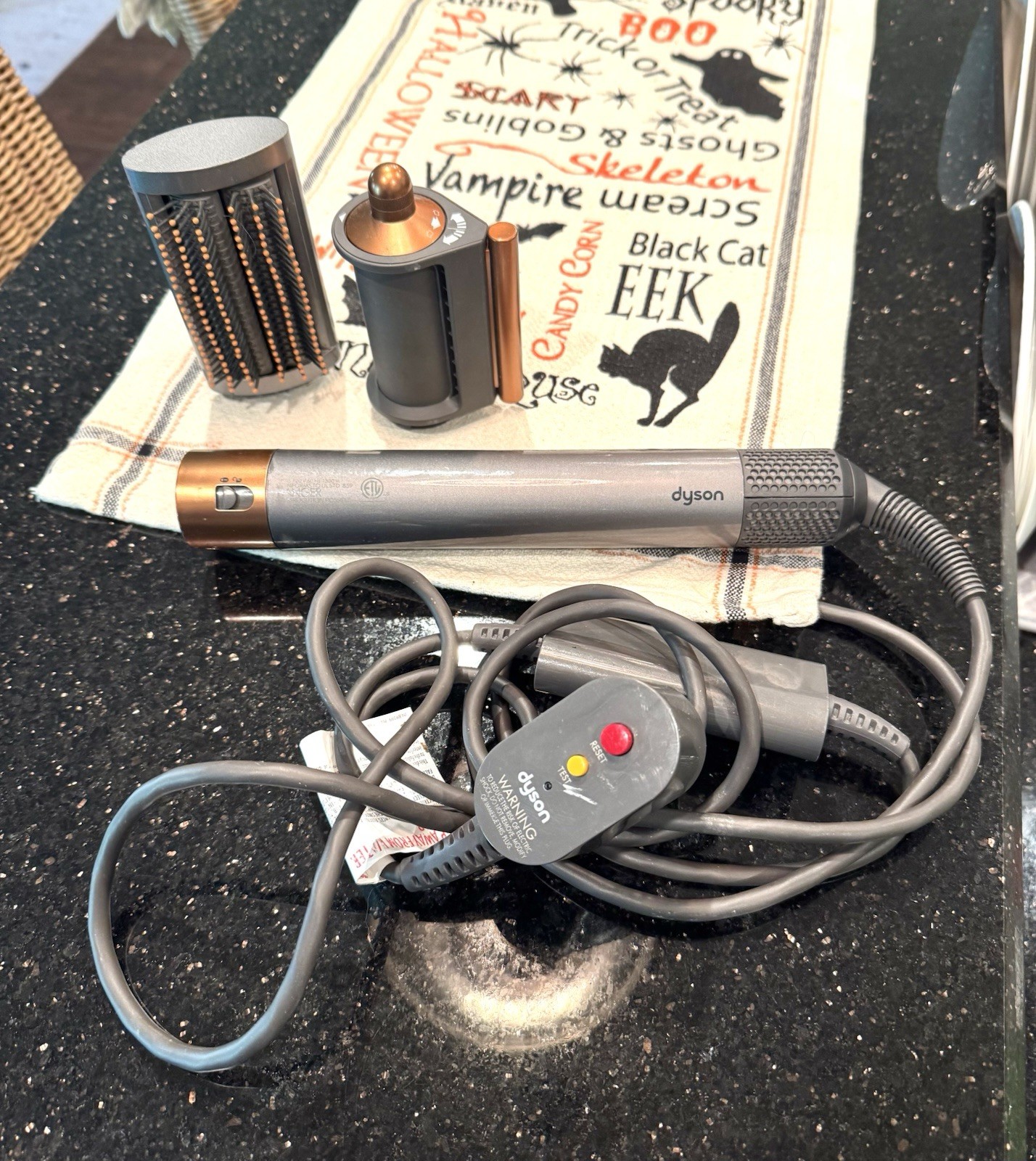 Dyson Airwrap Nickel/Copper Model HS05 Wand + Brush + Smoother