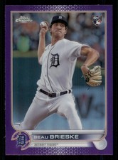 2022 Topps Chrome Update Purple Refractors #USC147 Beau Brieske