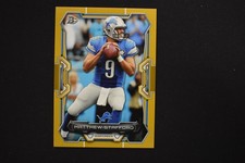 Matthew Stafford 2015 Bowman Gold /75 Detroit Lions #40 Parallel Insert
