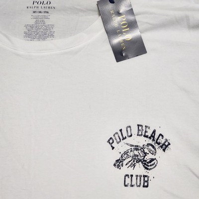 Polo Ralph Lauren New T-Shirt Men's 3XL White Beach Club Graphic Lightweight NWT