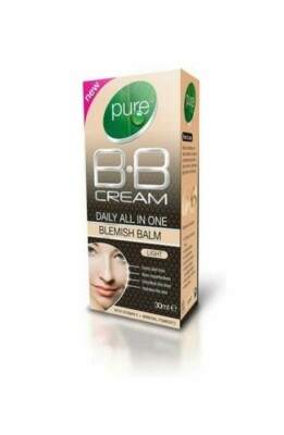 Pure BB Cream Daily All IN One Blemish Balm Light Vitamin E Make-Up 30ml