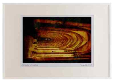 281060 Innenraum der großen gotischen Kathedrale Notre Dame Aquarell Bild Fr