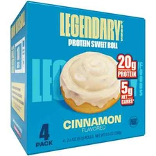 Legendary Foods Protein Sweet Roll - Cinnamon 4 Pk FREE AND FAST SHPPING