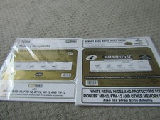 Lot of 2 Pioneer Memory Books 12"x12" White Refills RMW-5 10 Pages Photo Safe