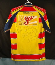 Vintage Atletico Morelia 1998 Soccer Jersey Signed By Antonio La Tota Carbajal