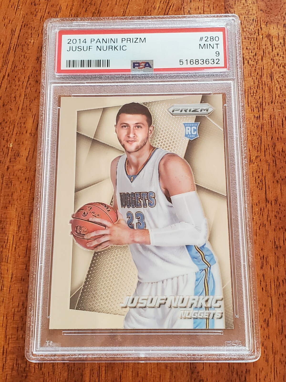 2014 Panini Prizm JUSUF NURKIC (ROOKIE) #280 DENVER NUGGETS PSA 9 MINT LOW POP