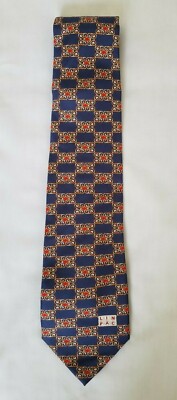 Mens 58 inches Multicolor Tie Rack Corporate England London 100% Silk Necktie