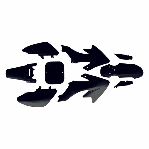 9 Piece Replacement Plastics Kit Honda XR50 CRF50 Pit Bike Mini Motorcycle Black - 第 1/2 張圖片