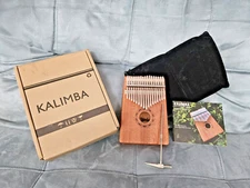 17 Key Kalimba Thumb Piano w/ Accessories Case etc